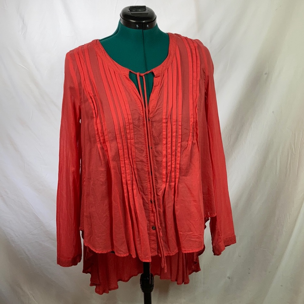 Free People Lovely Day Button Down Blouse - S